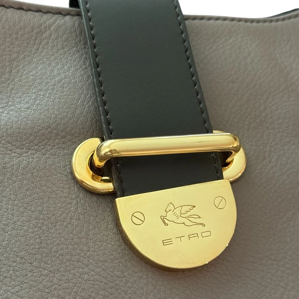 Etro Pony hair Zebra  Print Leather Patchwork Bag NWOT - Picture 9 of 13